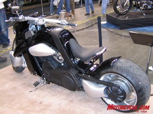 V-Rex只要43,000美元!这是一辆根据概念图建造的自行车，现在正在生产，使用哈雷V-Rod发动机。